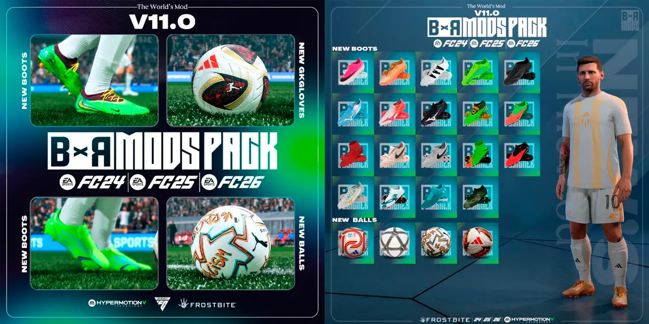 FC 26 — BxR Mods Pack v11 | TU 1.5.5 / TU 1.5.6